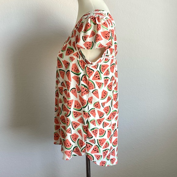 SUMMER CLOSEOUT ☀️ \Anthropologie\ Maeve Watermelon Shirt - Picture 6 of 14